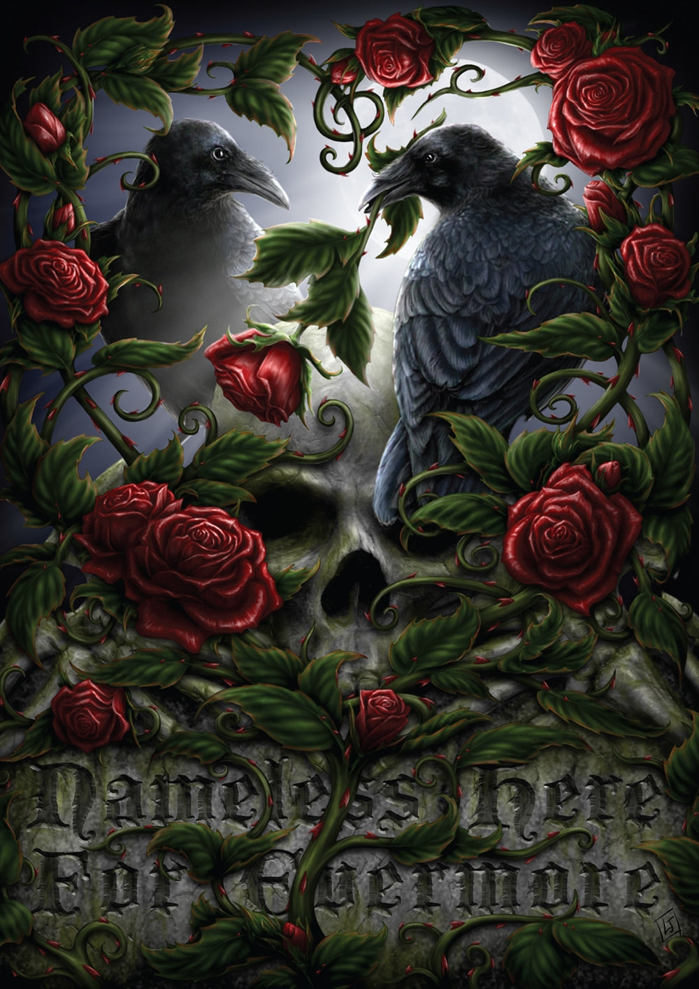 Sorrow for the Lost by Sheblackdragon (Linda M Jones), Greeting Card