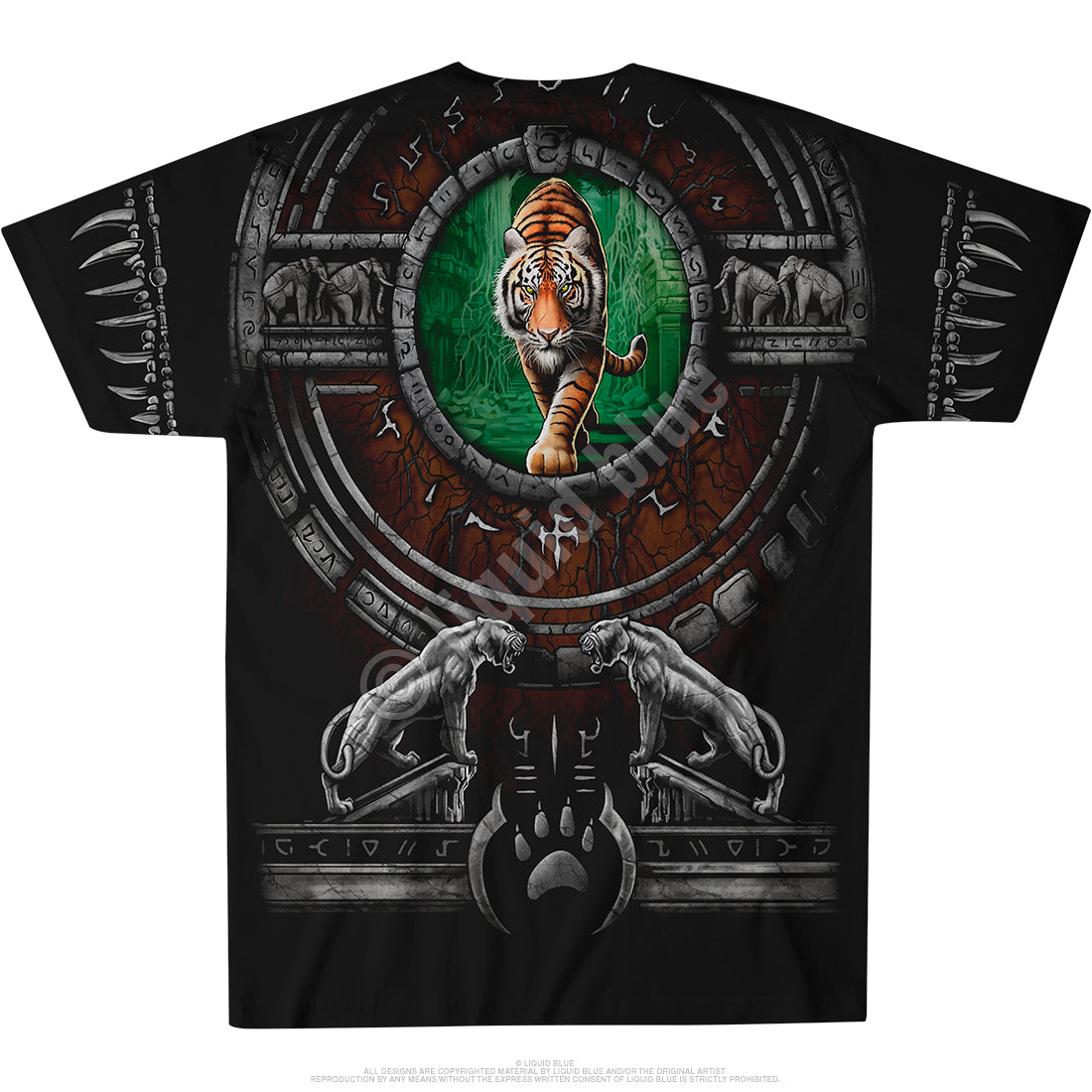 Tribal Tiger by Liquid Blue, T-Shirt