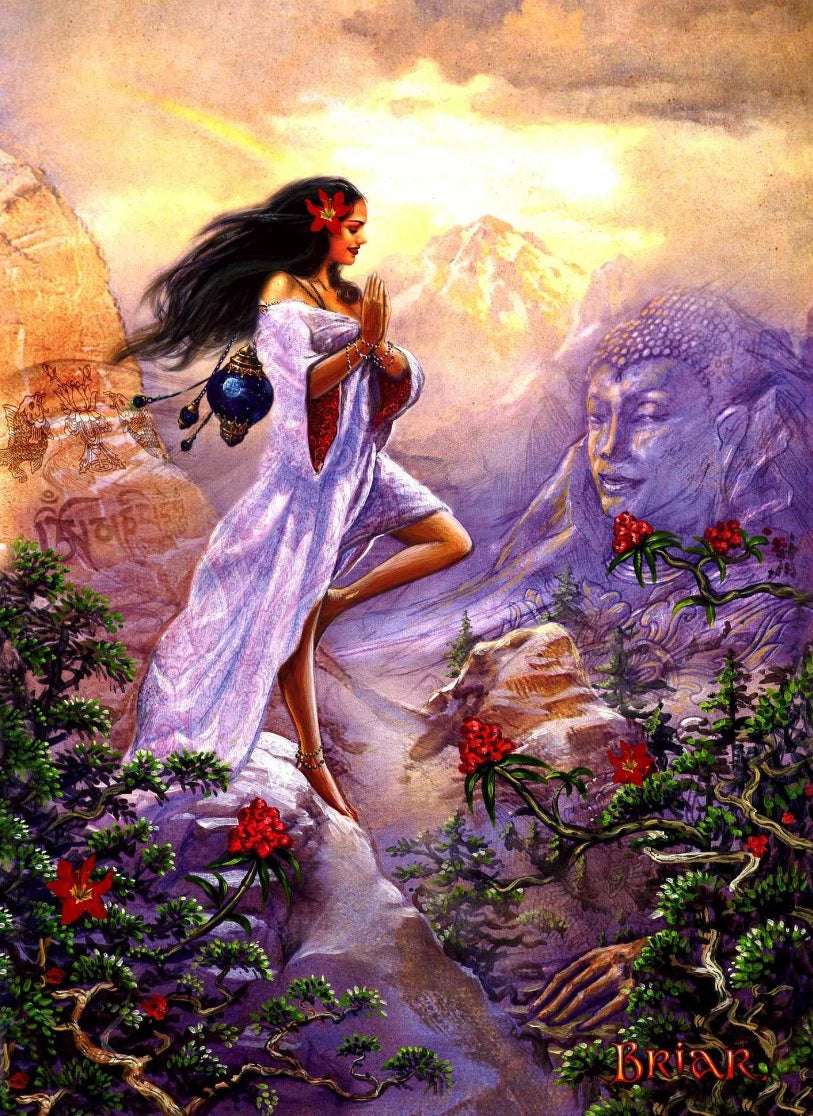 Buddha of the Mountains by Briar, Mounted Print