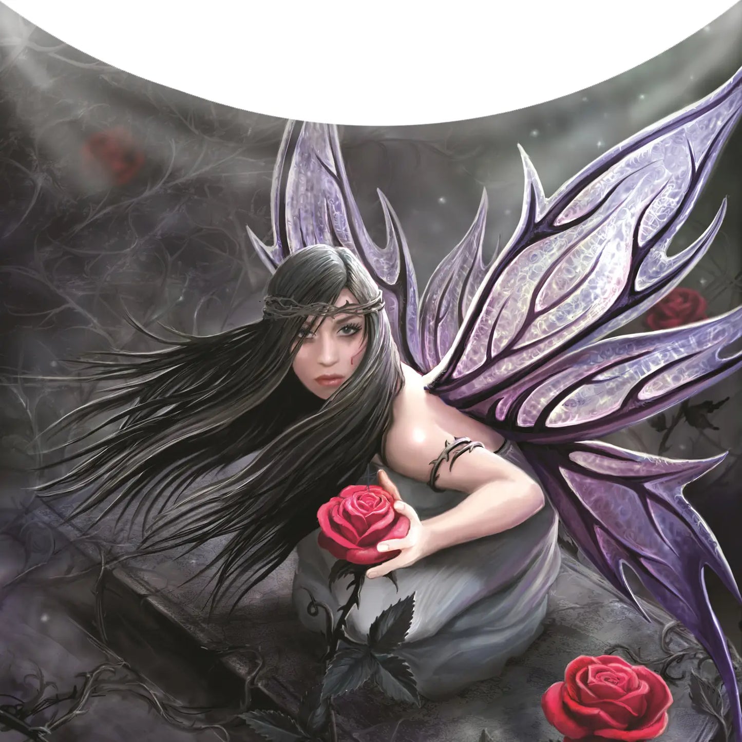 Rose Fairy by Anne Stokes, Fleece Blanket