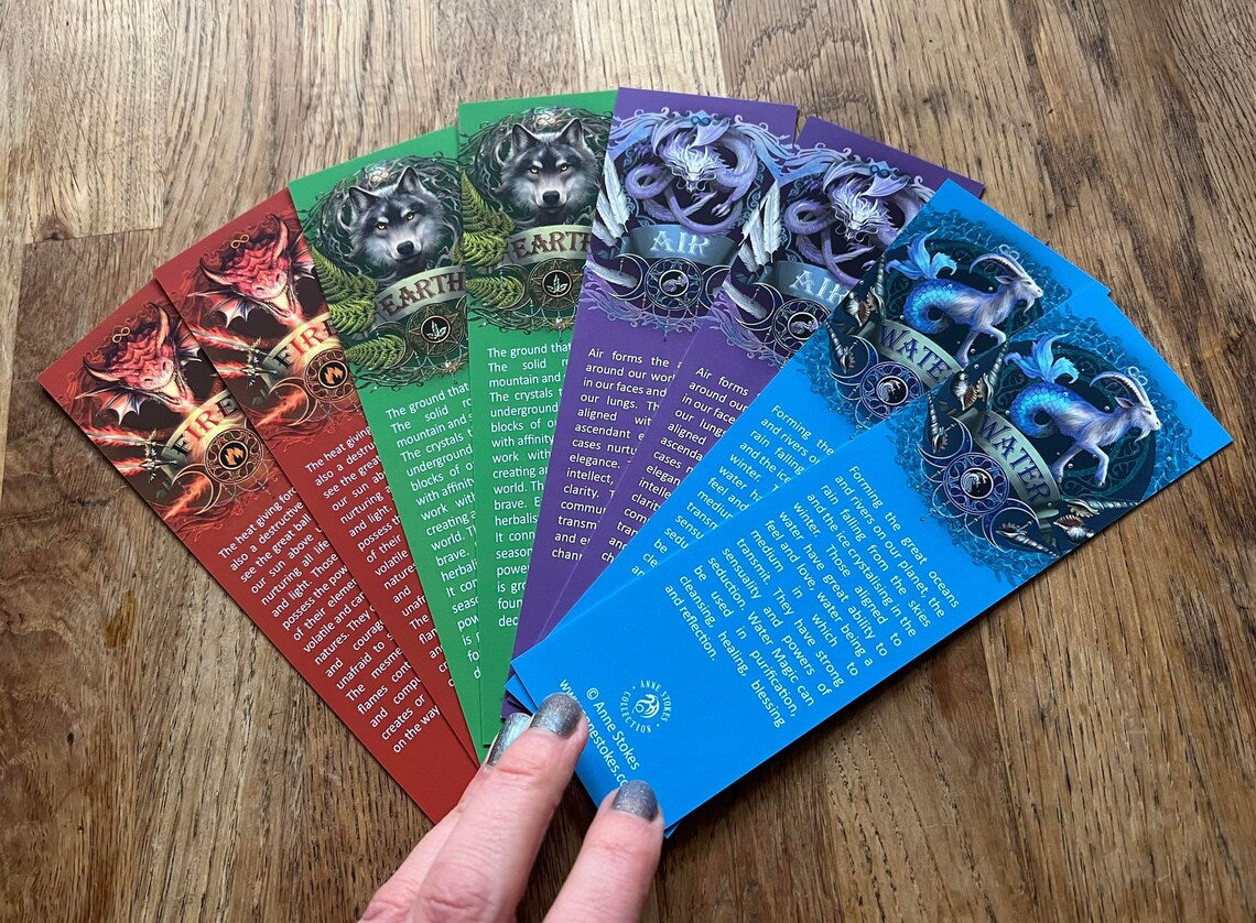 The Elemental Bookmark Set by Anne Stokes
