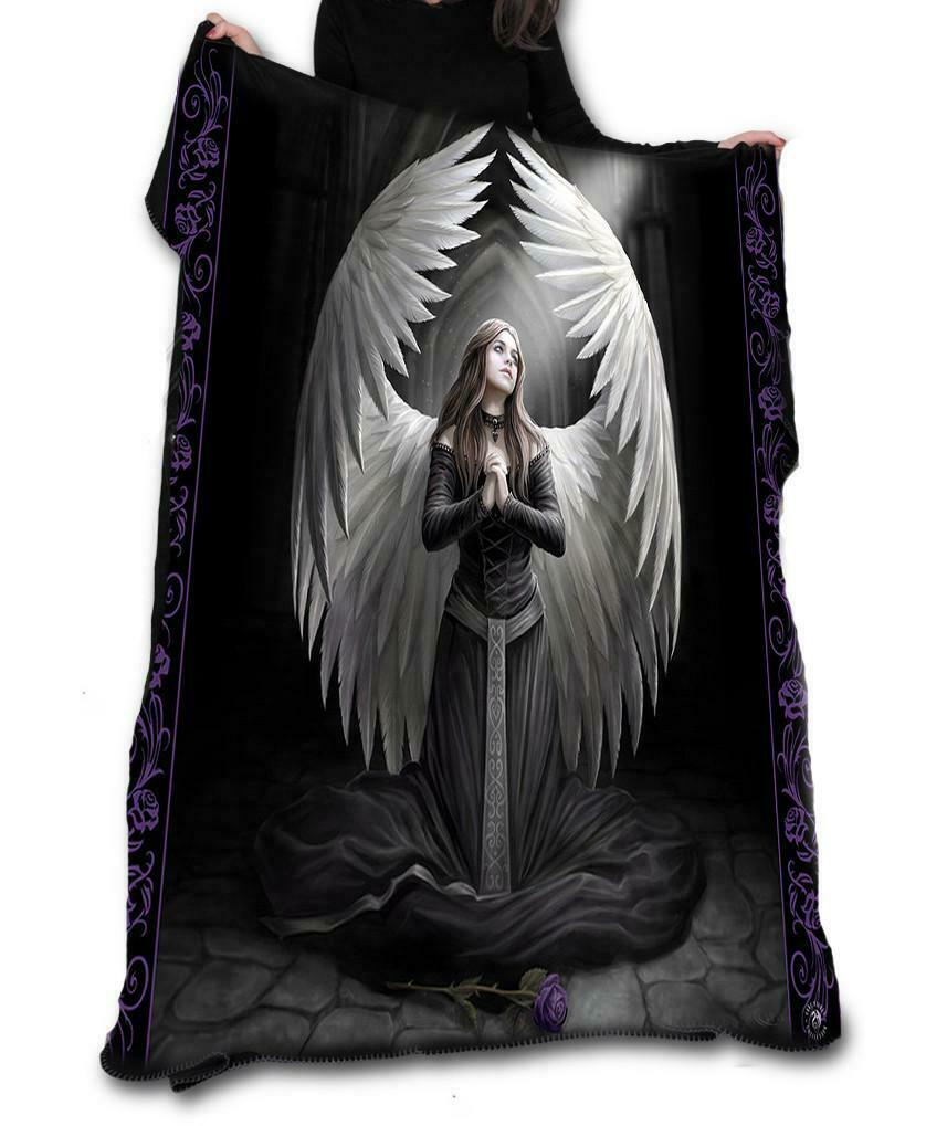 Prayer for the Fallen by Anne Stokes, Fleece Blanket