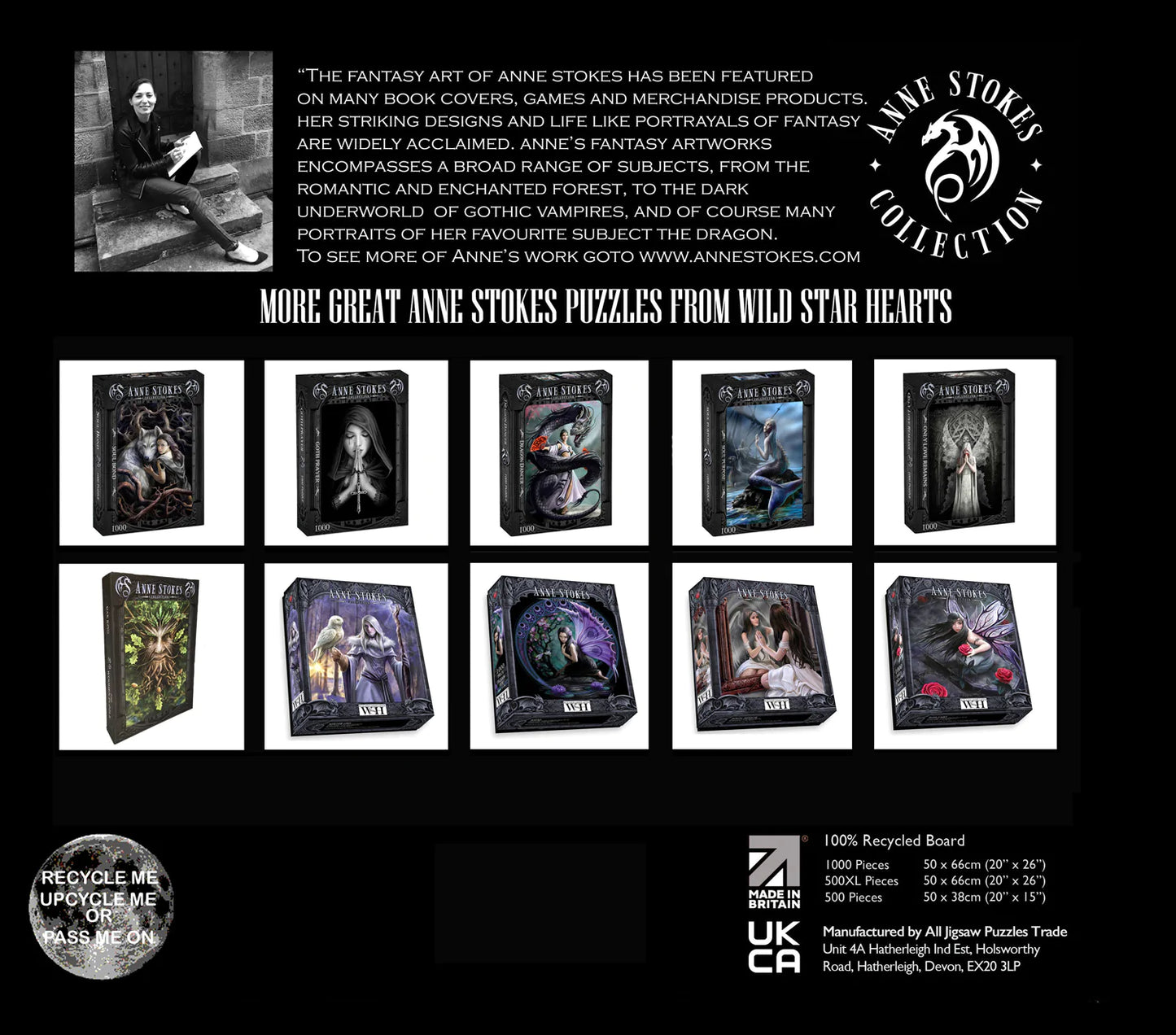 Rose Fairy by Anne Stokes, 1000 Piece Limited Edition Puzzle