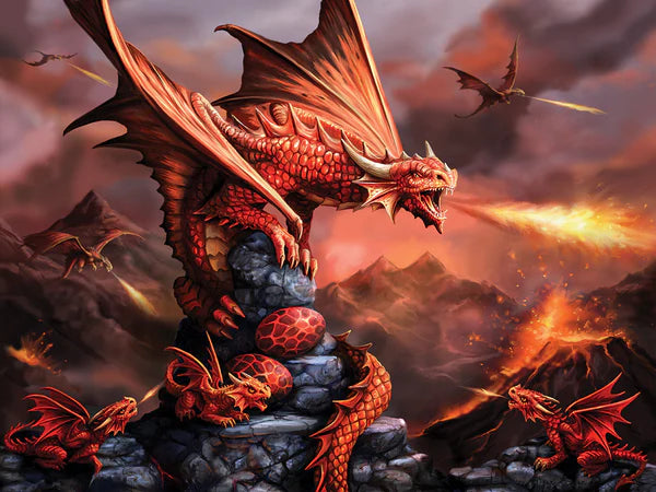 Fire Dragon by Anne Stokes, 500 Piece 3D Puzzle