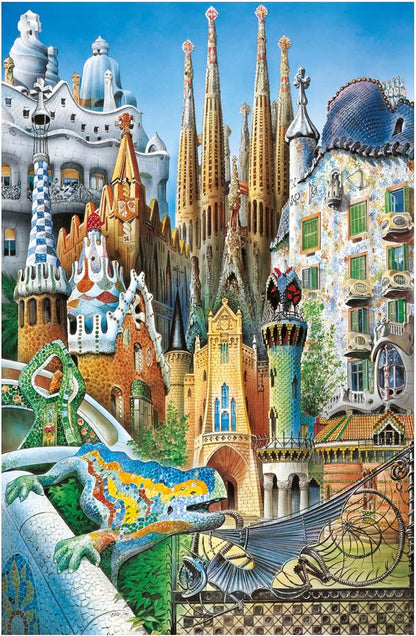 Gaudí collage, The World's Smallest 1000-Piece Puzzle for Adults