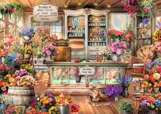 All Seasons Flower Shop by Lars Stewart, 1000 Piece Puzzle