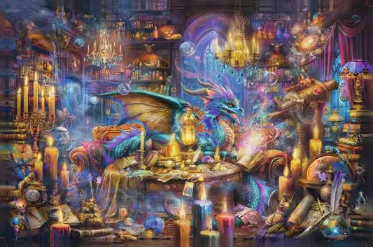 Dragon's Library by Jan Patrick Krasny, 3000 Piece Puzzle