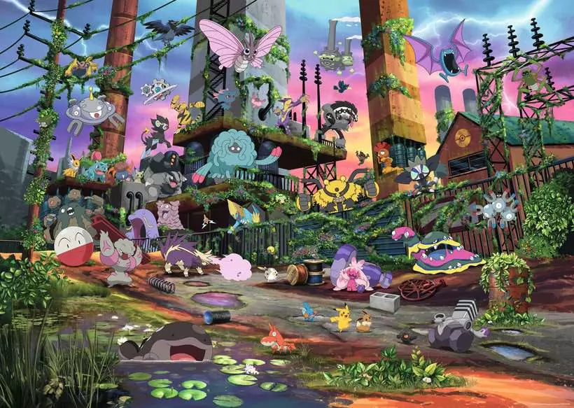 Pokémon - Jolteon and Reclaimed Power Plant, 1000 Piece Puzzle