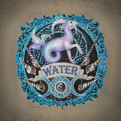 Elements Plaque Water by Anne Stokes, Wall Plaque