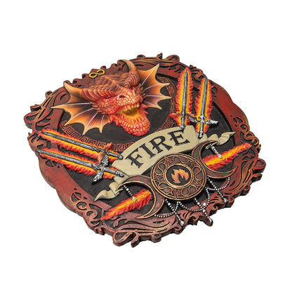 Elements Plaque Fire by Anne Stokes, Wall Plaque