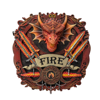 Elements Plaque Fire by Anne Stokes, Wall Plaque