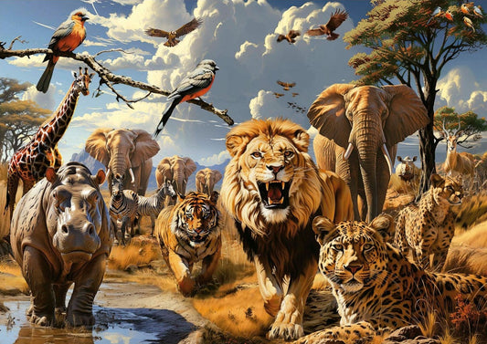Wild Animals by M. Farella, 1000 Piece Puzzle