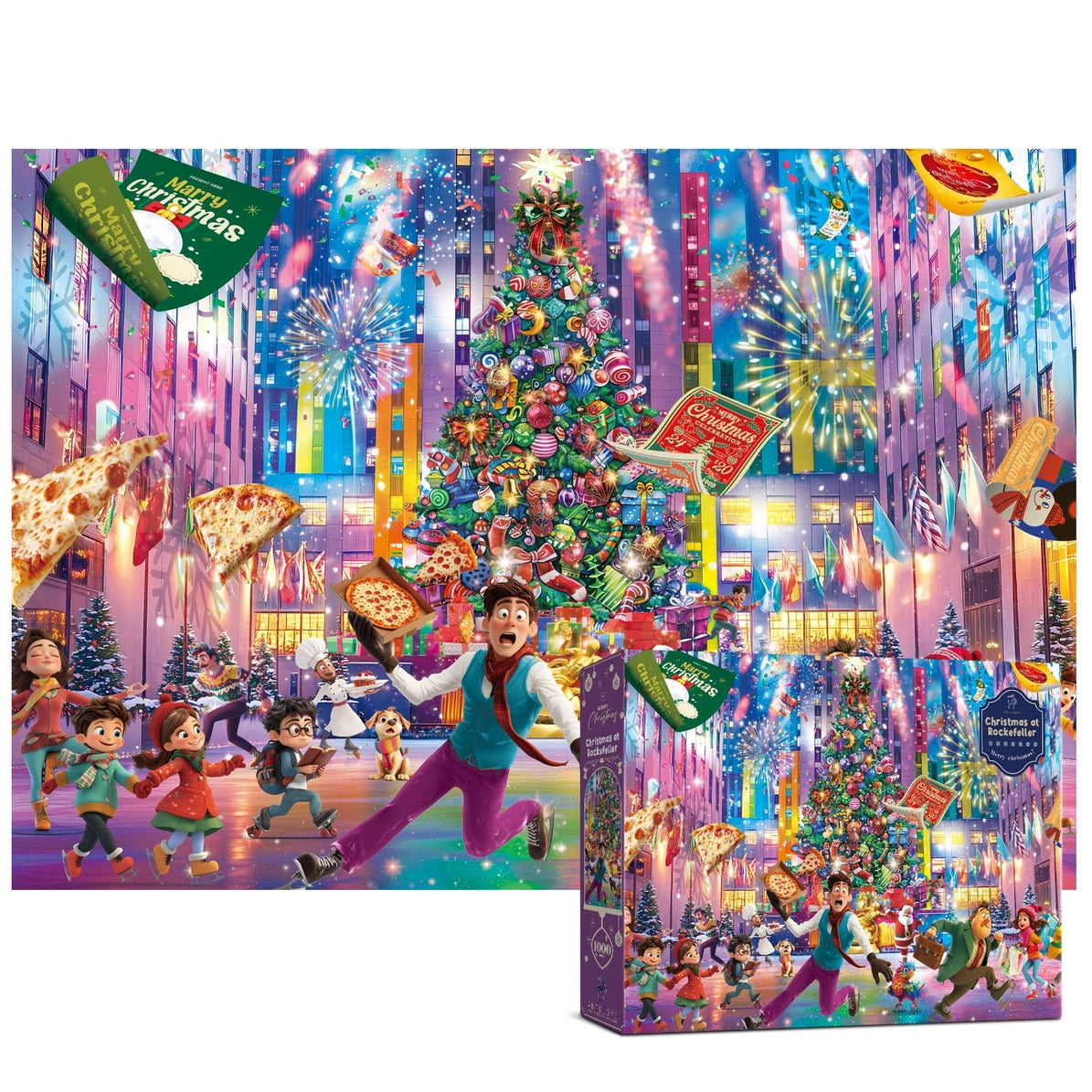 Christmas At Rockefeller Holiday Winter Scene, 1000 Piece Puzzle