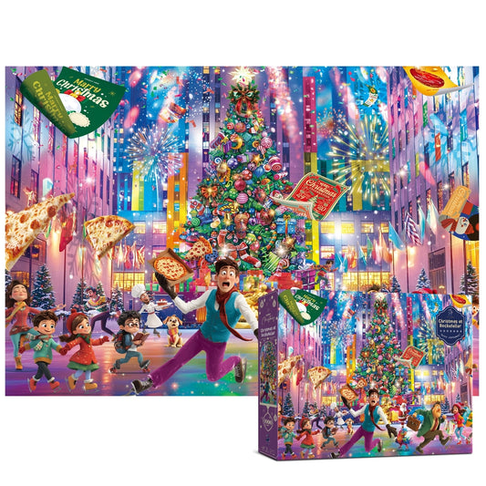 Christmas At Rockefeller Holiday Winter Scene, 1000 Piece Puzzle