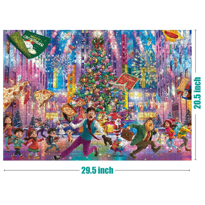 Christmas At Rockefeller Holiday Winter Scene, 1000 Piece Puzzle