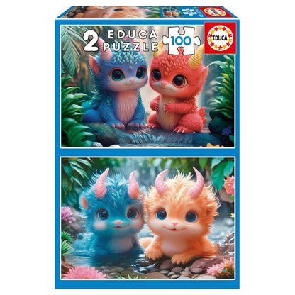 Cute Monsters, 2 - 100 Piece Puzzles