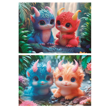 Cute Monsters, 2 - 100 Piece Puzzles