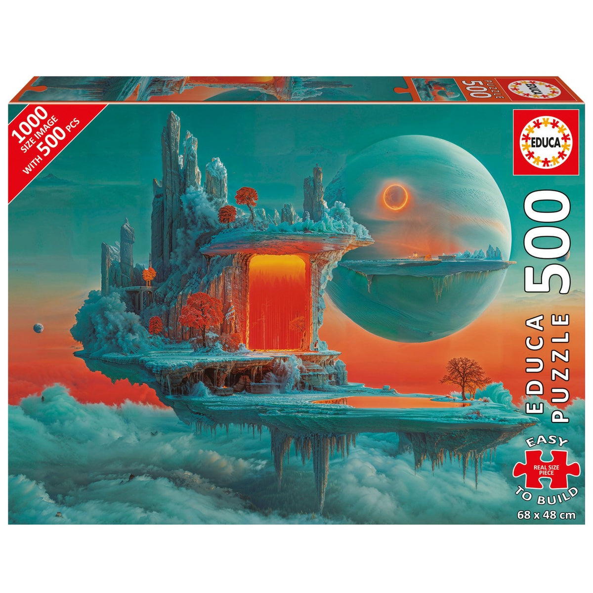 Planet of Fire and Ice, 500 Plus Size Piece Puzzle