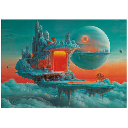 Planet of Fire and Ice, 500 Plus Size Piece Puzzle