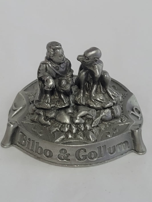 Bilbo & Gollum from the Lord of the Rings by Rawcliffe, Pewter Figurine