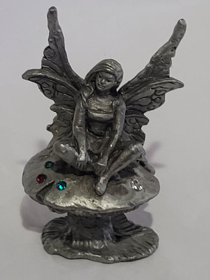 Toadstool Fairy, Pewter Figurine