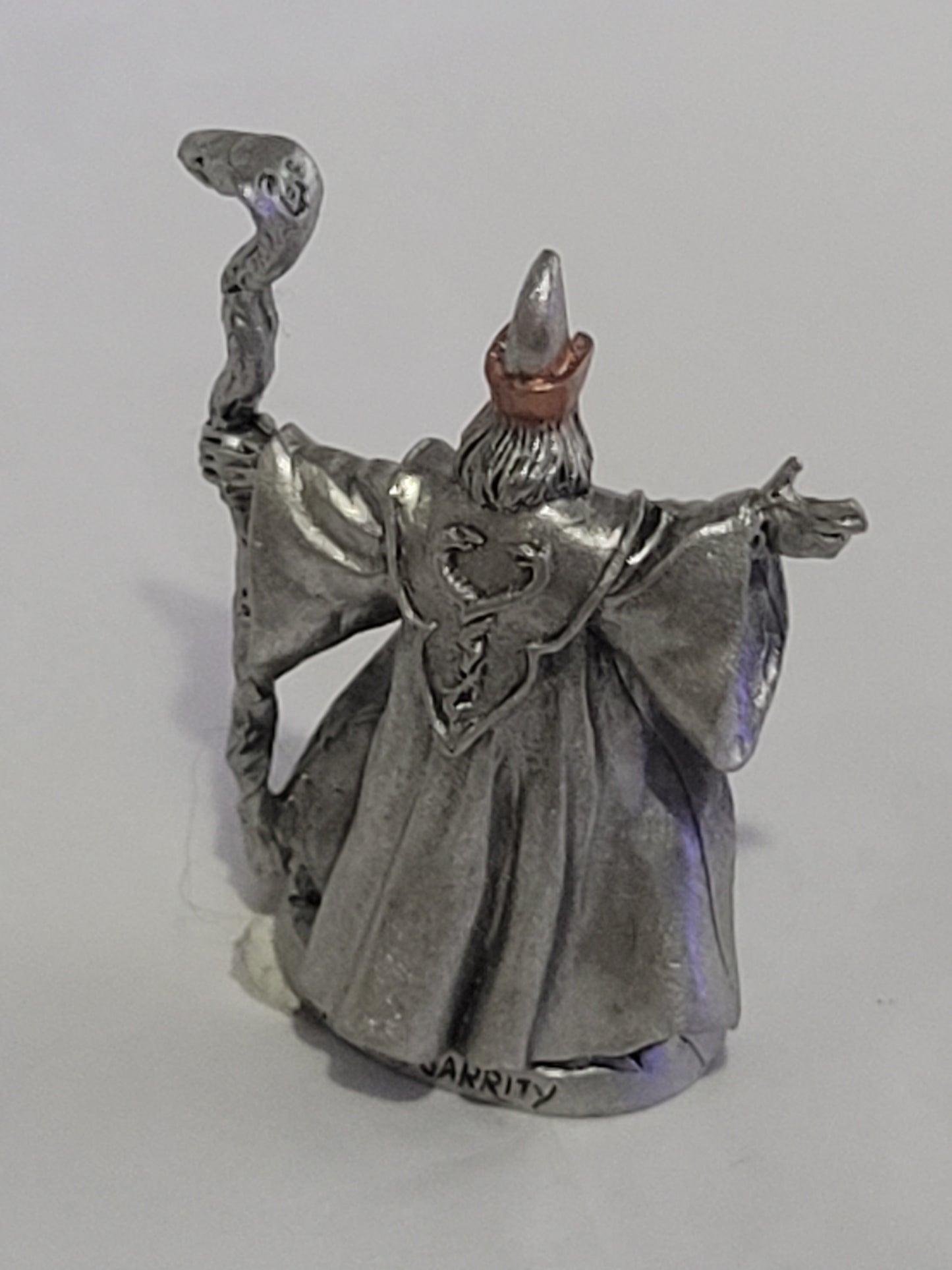 Wizard with Snake Staff, Pewter Figurine