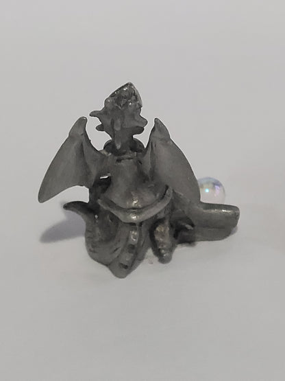 Hockey Dragon, Pewter Figurine