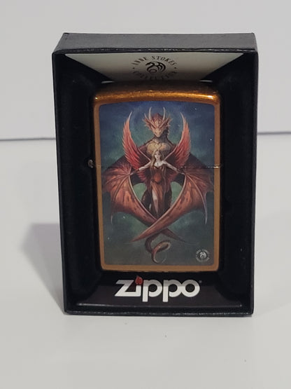 Zippo Lighter: Copperwing by Anne Stokes, Copper