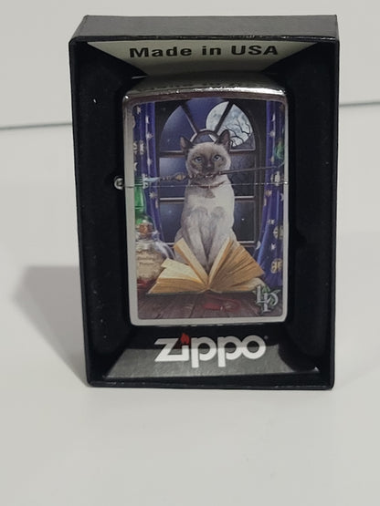 Zippo Lighter: Hocus Pocus by Lisa Parker, Brushed Chrome