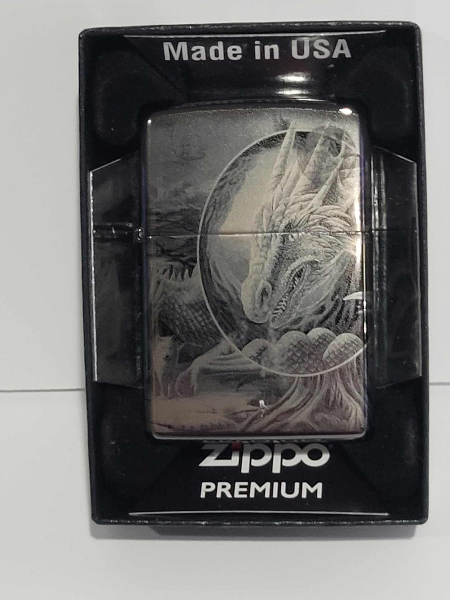 Zippo Lighter: Alliance by Lisa Parker, All Over Black Chrome