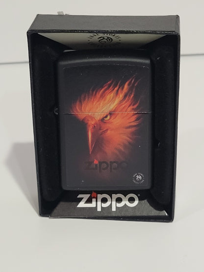 Zippo Lighter: Firebird by Anne Stokes, Matte Black