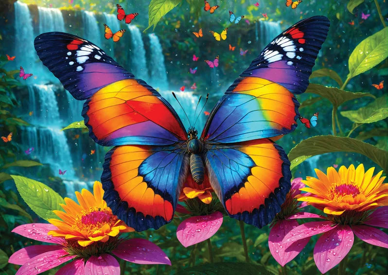 Butterfly in the Forest from Pink Monkey, 1000 Piece Puzzle