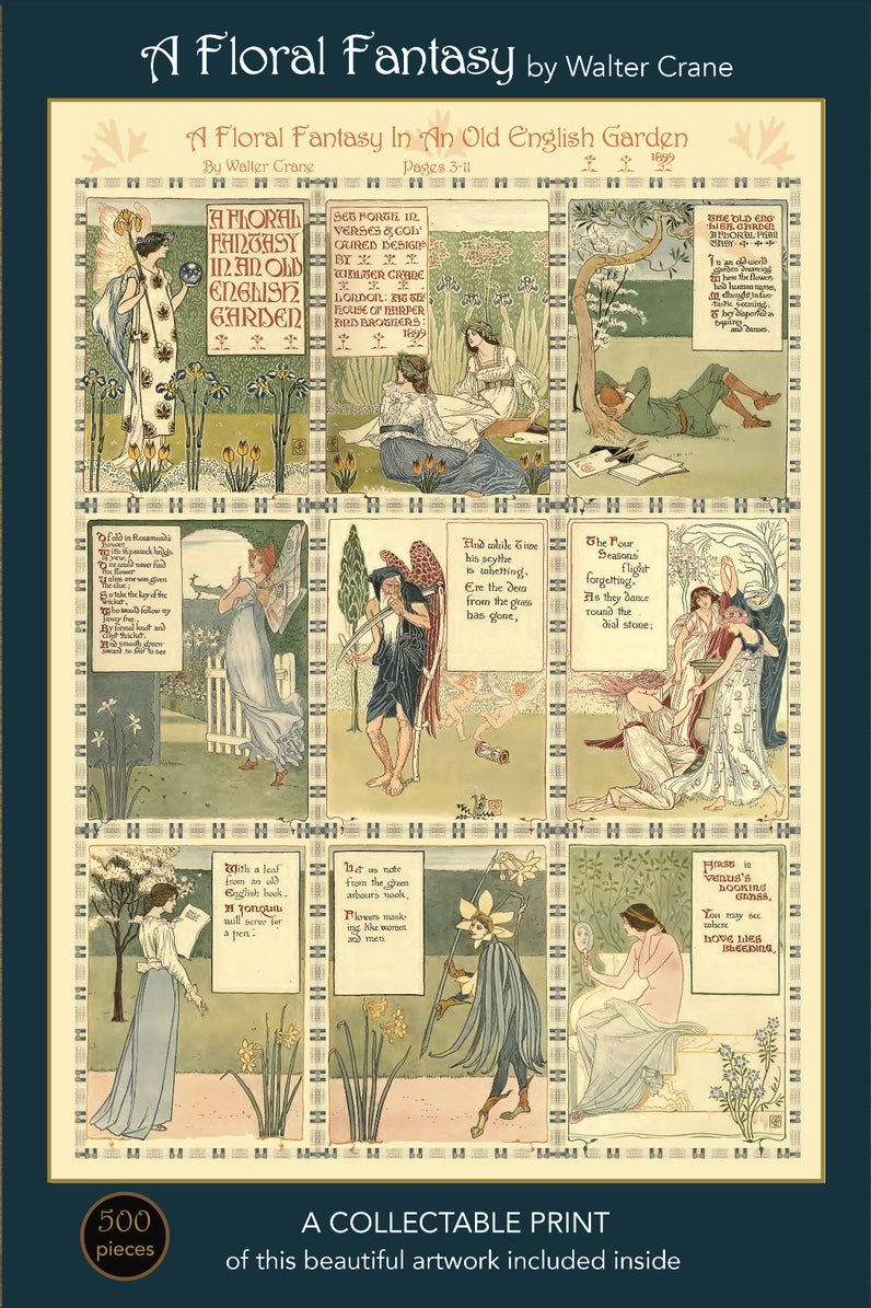 A Floral Fantasy By Walter Crane, 500 Piece Puzzle