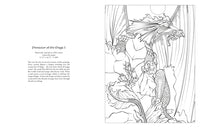 Dromen van draken en drakenkin kleurboek, kunst door Ravynne Phelan