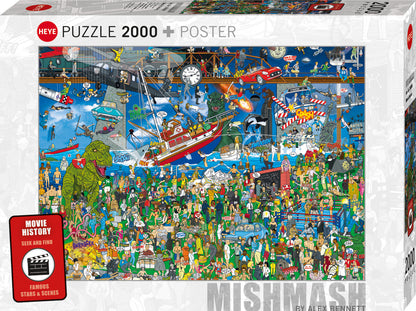Movie History by Alex Bennett, 2000 Piece Puzzle