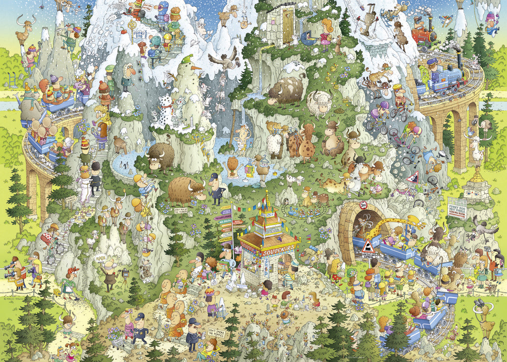 Funky Zoo - Himalayan Habitat by Marino Degano, 1000 Piece Puzzle