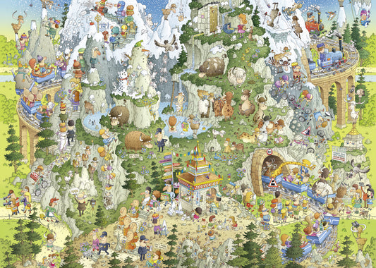 Funky Zoo - Himalayan Habitat by Marino Degano, 1000 Piece Puzzle