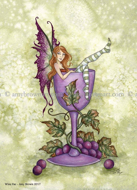 Wine Fae by Amy Brown, Print