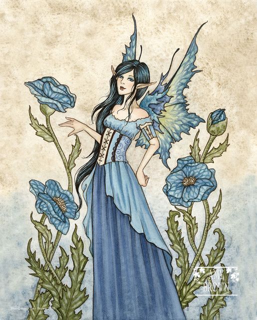 Blauwe koningin door Amy Brown, afdrukken