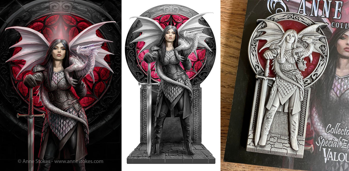 Valour by Anne Stokes, Special Edition Collectors Pin Set