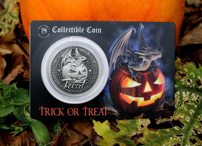 Trick or Treat Collectible Coin by Anne Stokes