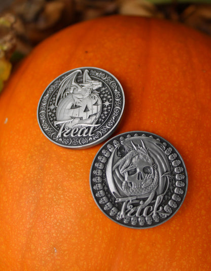 Trick or Treat Collectible Coin by Anne Stokes