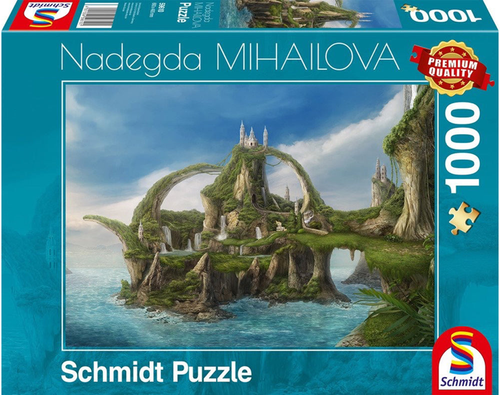 Eiland van watervallen door Nadegda Mihailova, puzzel van 1000 stukjes