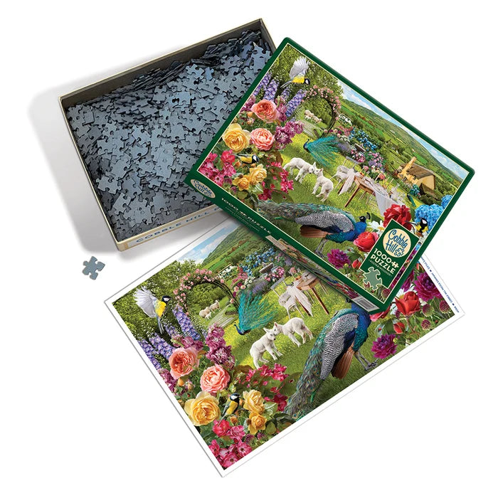 Little Lambs Rose Garden by Jo-Ann Richards, 1000 Piece Random Cut Puzzle
