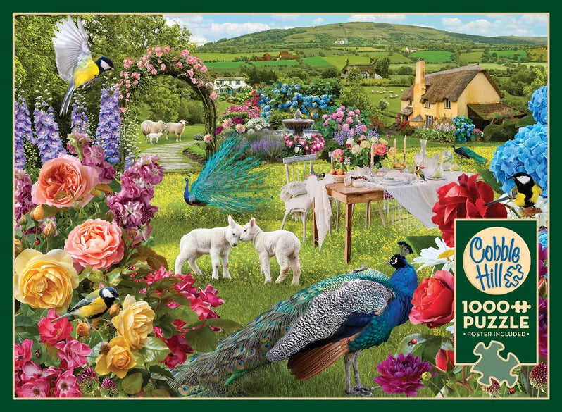 Little Lambs Rose Garden by Jo-Ann Richards, 1000 Piece Random Cut Puzzle