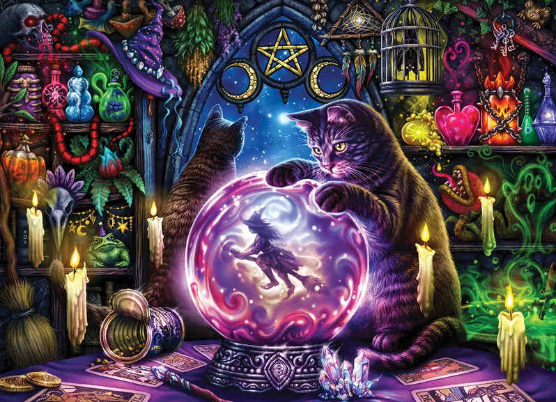 Time to Feed the Cats by Sarah Richter, 1000 Piece Random Cut Puzzle