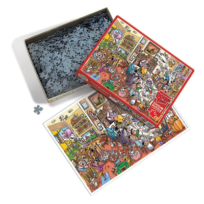 DoodleTown: Thanksgiving Togetherness by Dave Whamond, 1000 Piece Random Cut Puzzle