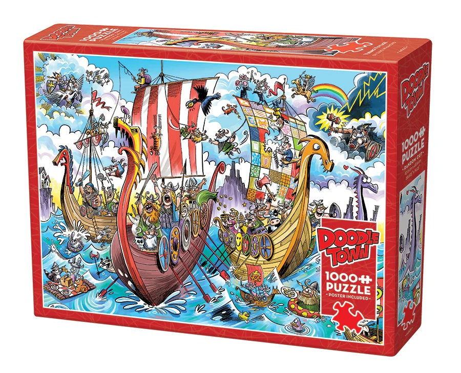 DoodleTown: Viking Voyage by Dave Whamond, 1000 Piece Puzzle