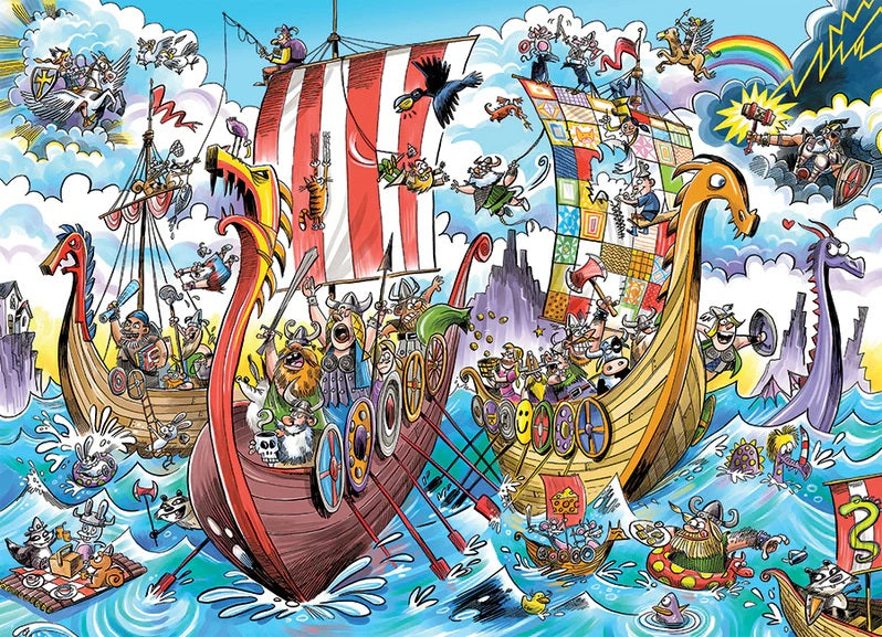 DoodleTown: Viking Voyage by Dave Whamond, 1000 Piece Puzzle