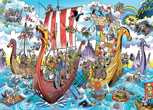 DoodleTown: Viking Voyage by Dave Whamond, 1000 Piece Puzzle
